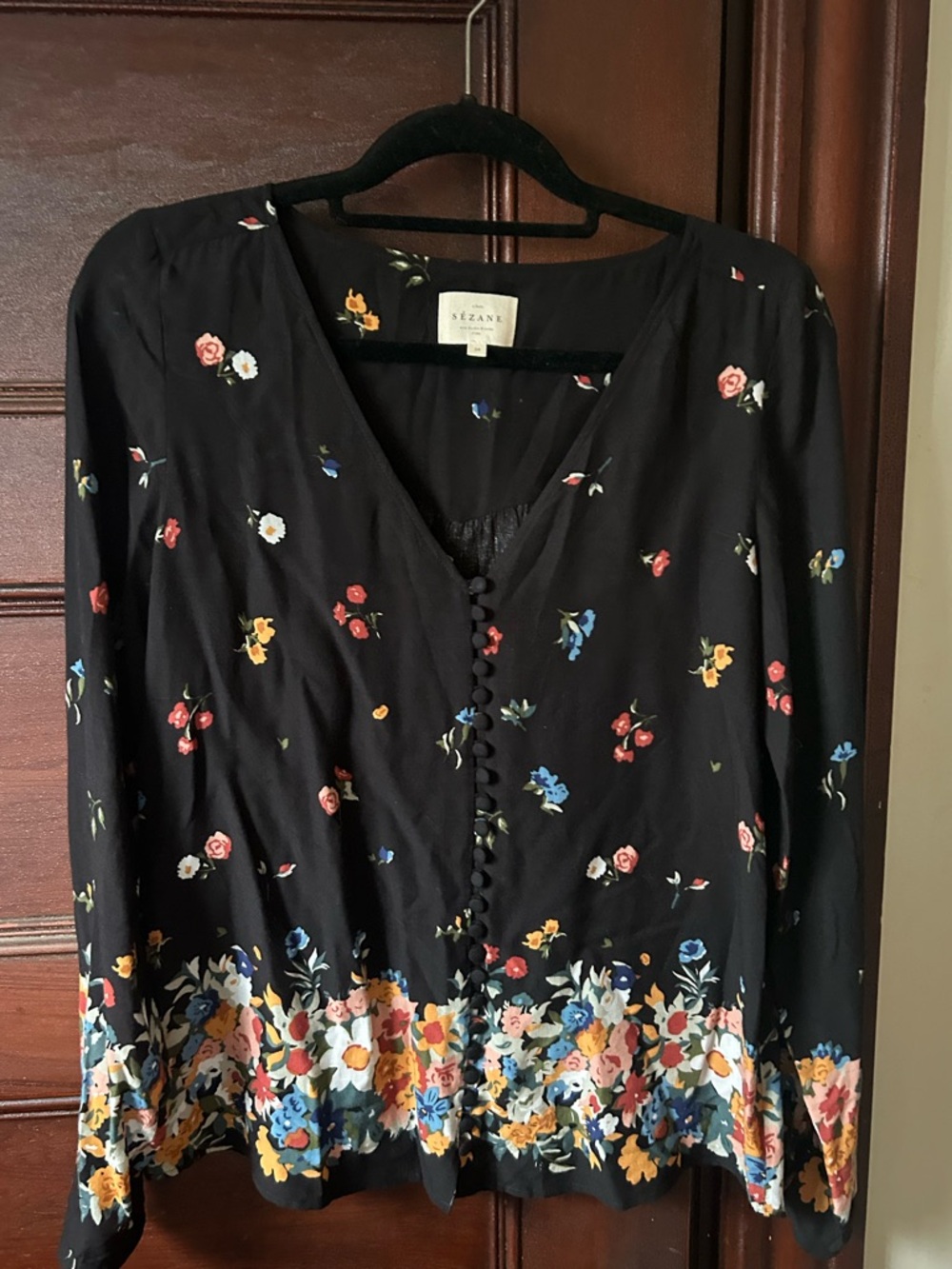 Sézane Heloise Floral Blouse Size 38 - Picture 3 of 8
